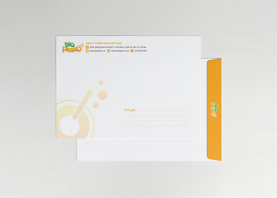 TEA PRESSO - Thiết kế logo và hệ thống nhận diện thương hiệu cửa hàng trà sữa TEA PRESSO